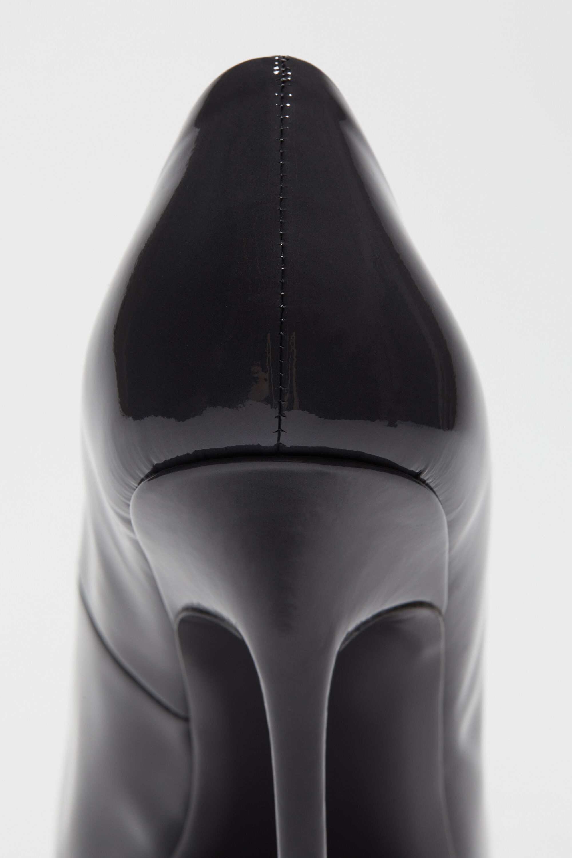 Leather heel pump - Anthracite grey - 5