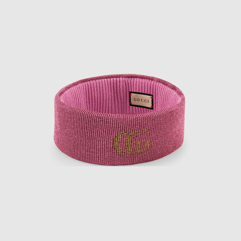 GUCCI GG lamé jacquard headband outlook