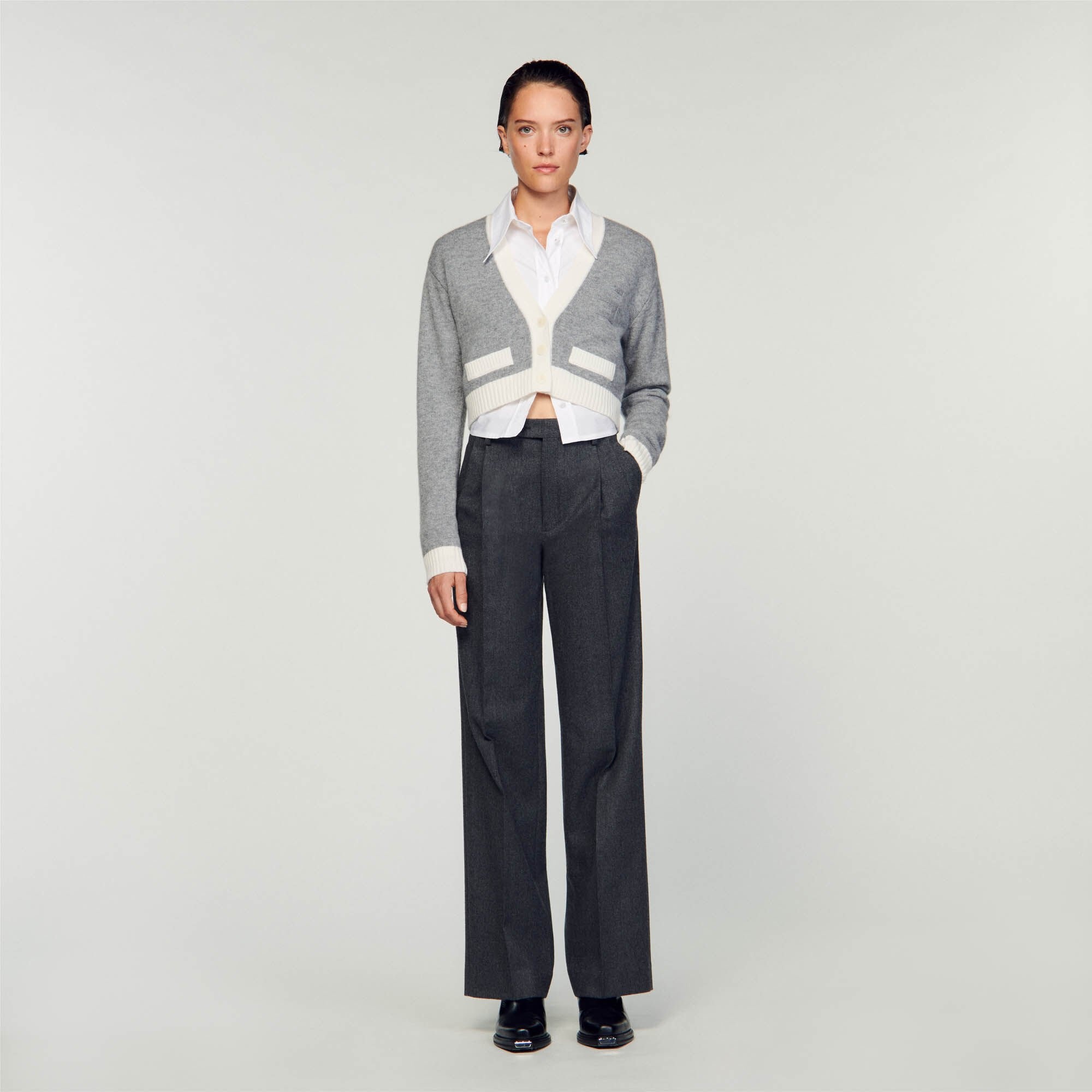 CROPPED KNITTED CARDIGAN - 2