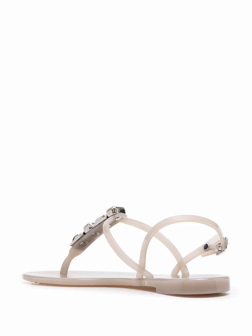 crystal-embellished jelly sandals - 3