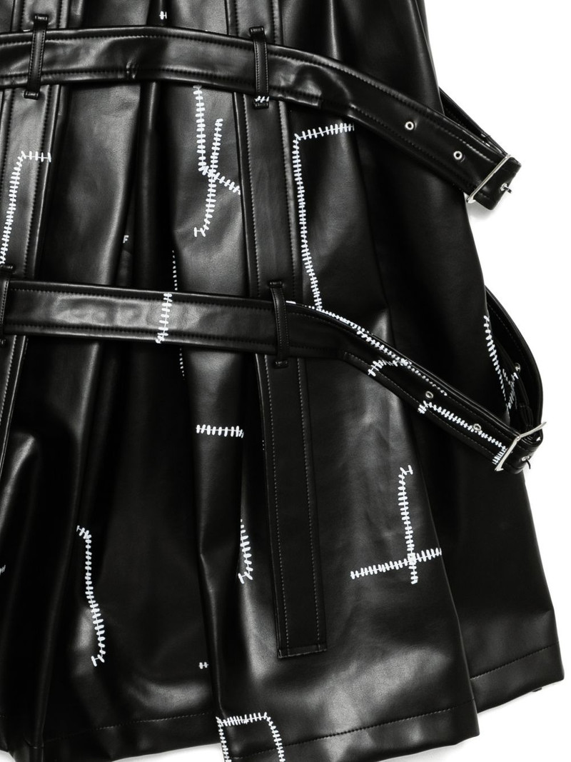 BLACK COMME des GARÇONS stitch detail-printed skirt outlook