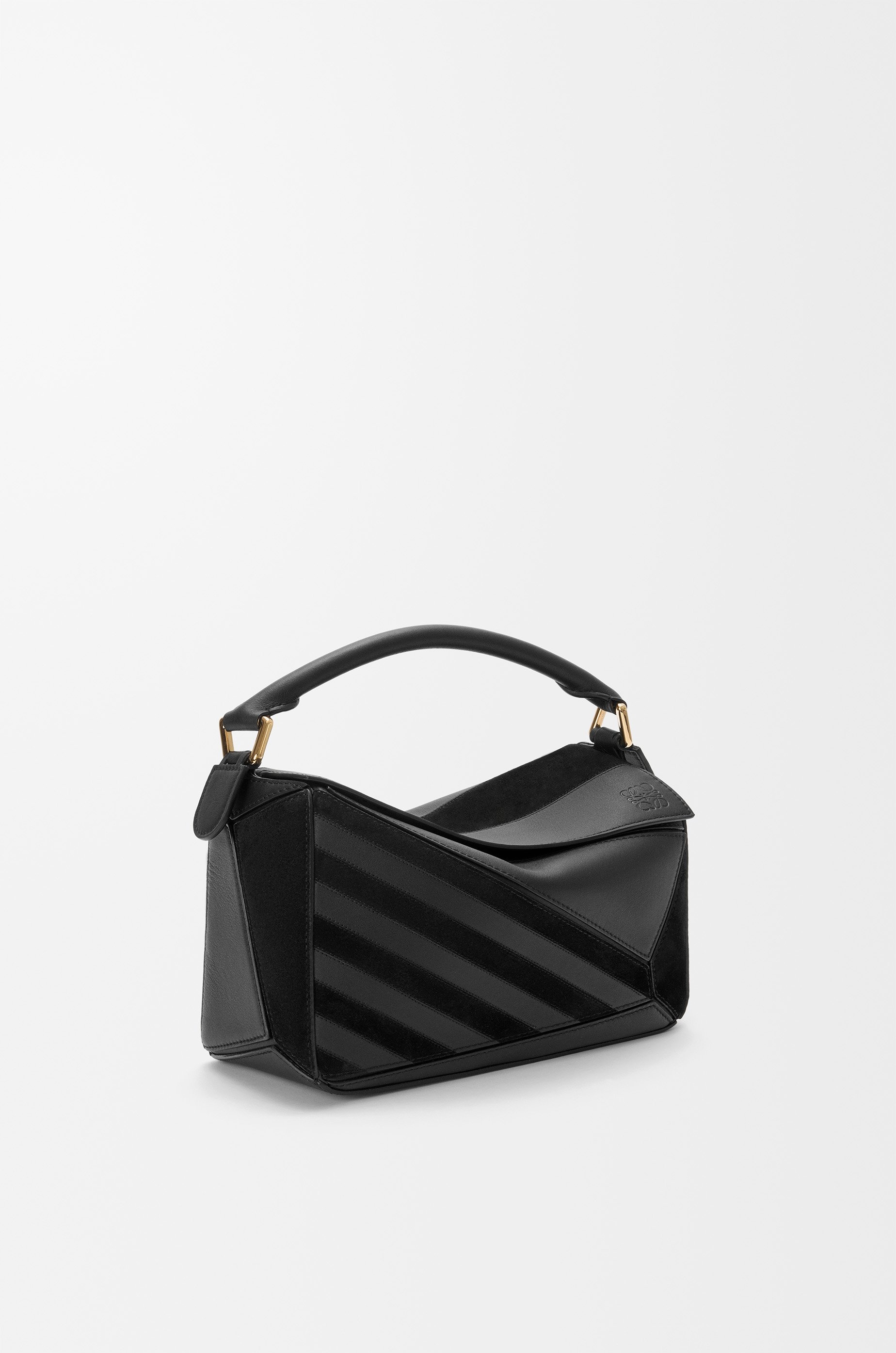 Small Puzzle bag in classic calfskin and suede - 4
