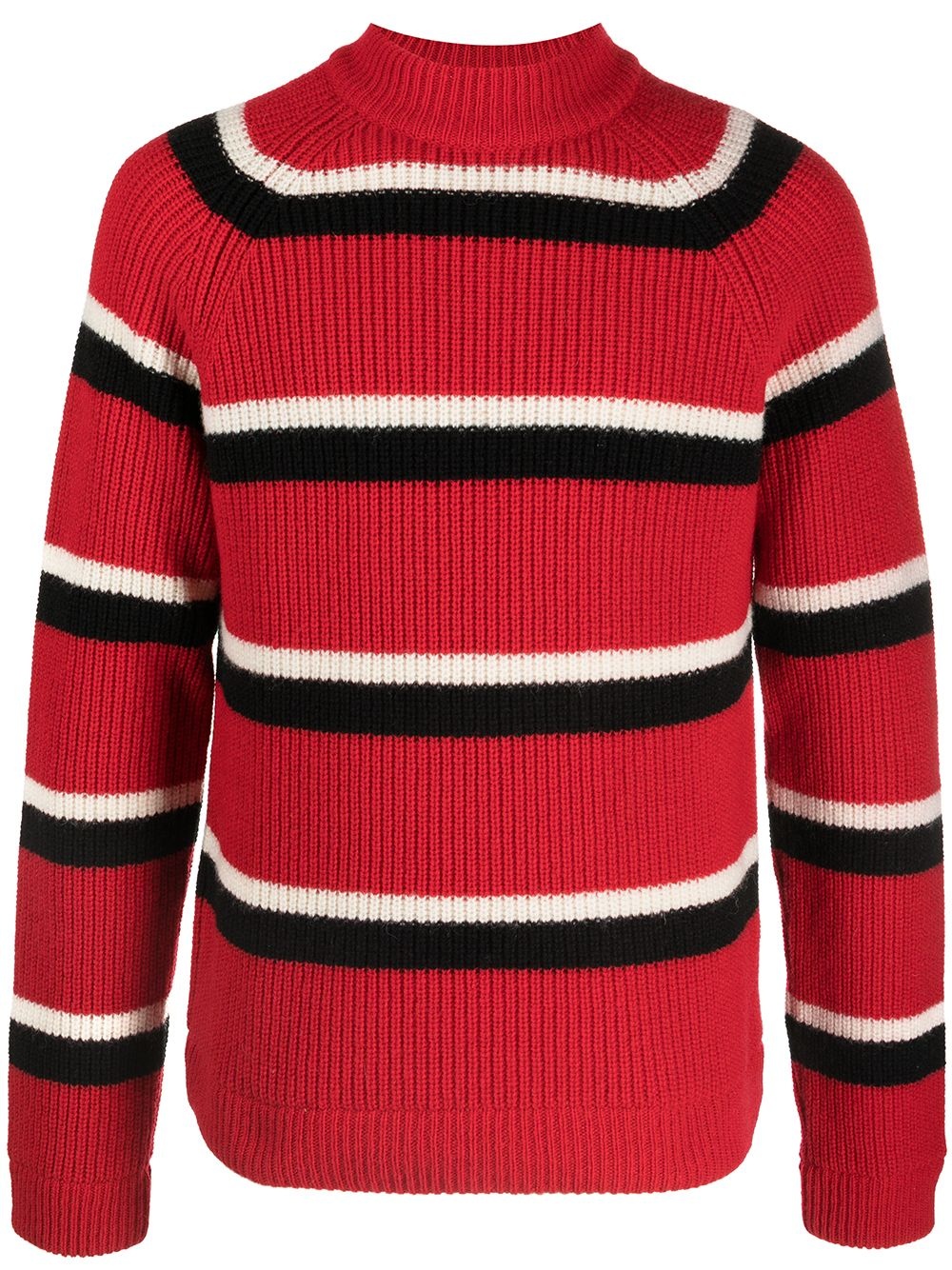 striped knitted jumper - 1