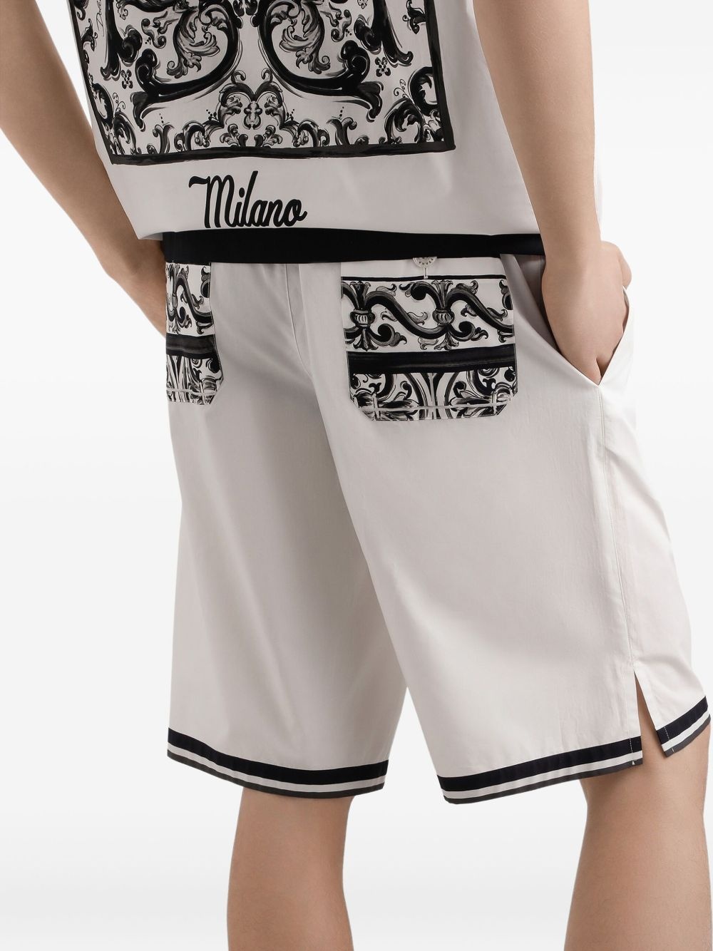 Majolica-print shorts - 4