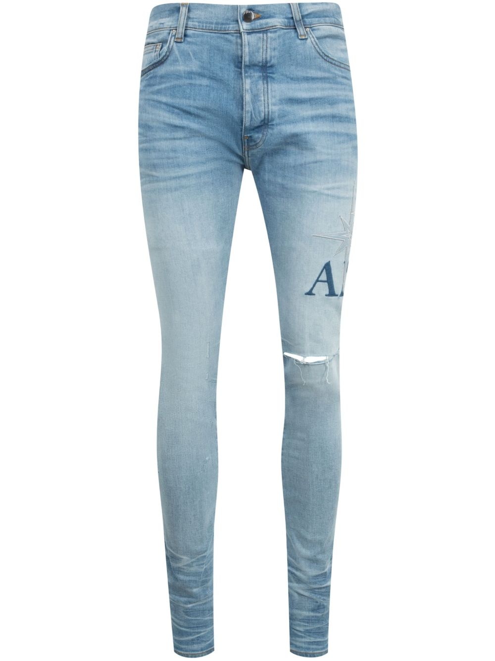 Starburst Applique skinny jeans - 1