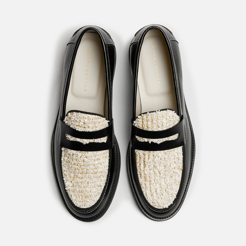 Wilde Black + White Habana Penny Loafer - Men's 1