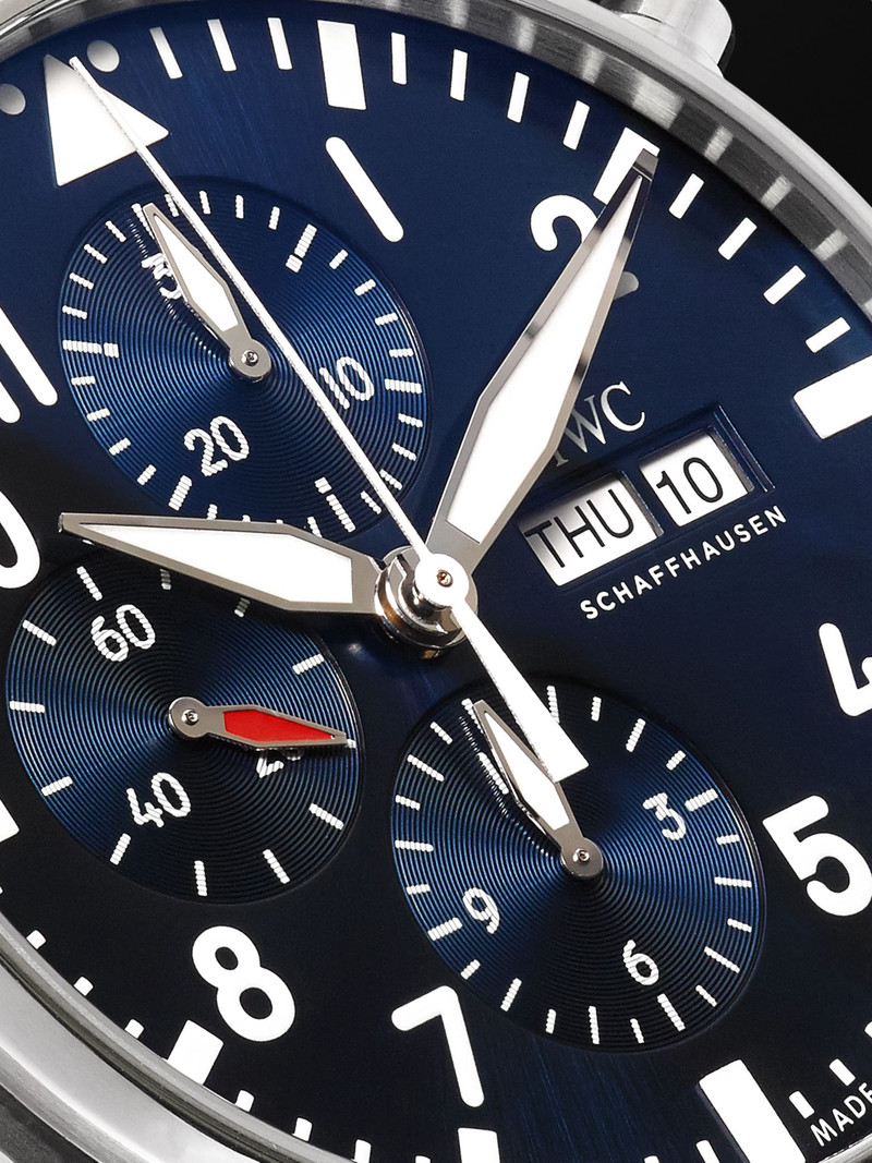 Pilot's Le Petit Prince Edition Chronograph 43mm Stainless Steel Watch, Ref. No. IW377717 Navy 6