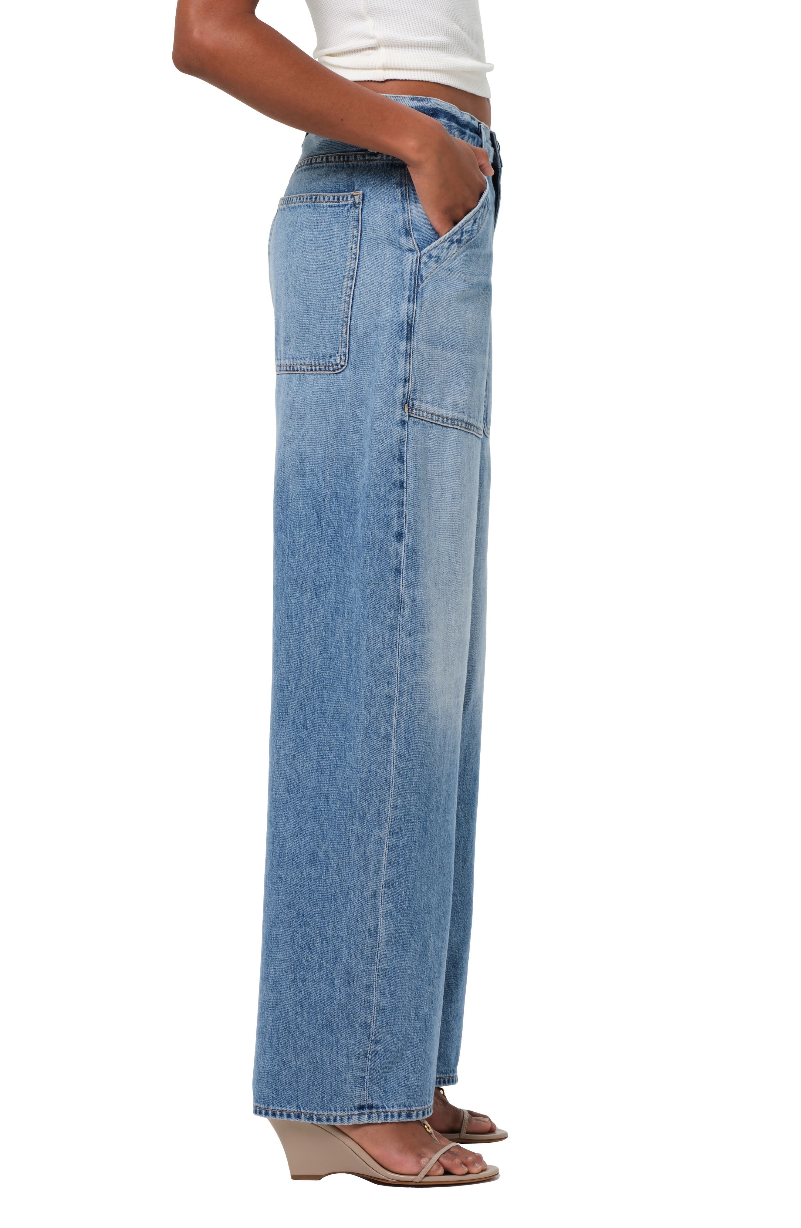 Citizens of Humanity Ayla High Waist Baggy Wide Leg Utility Jeans in Zenith at Nordstrom - 3