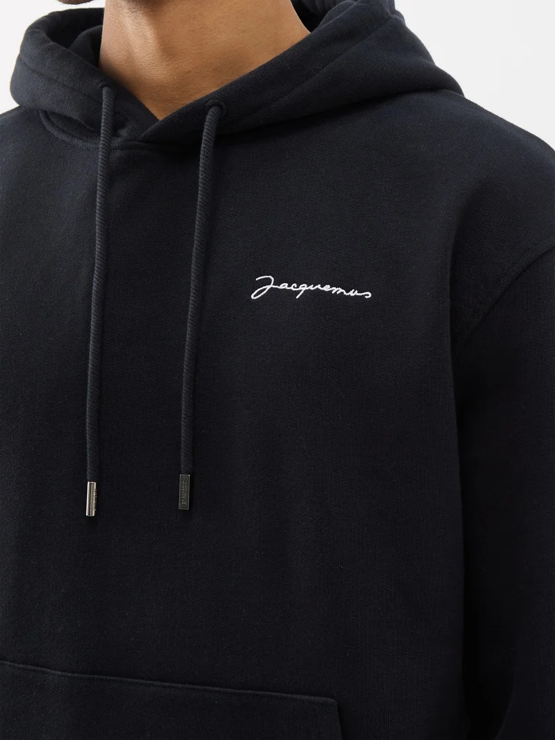 Logo-embroidered organic-cotton hoodie - 4