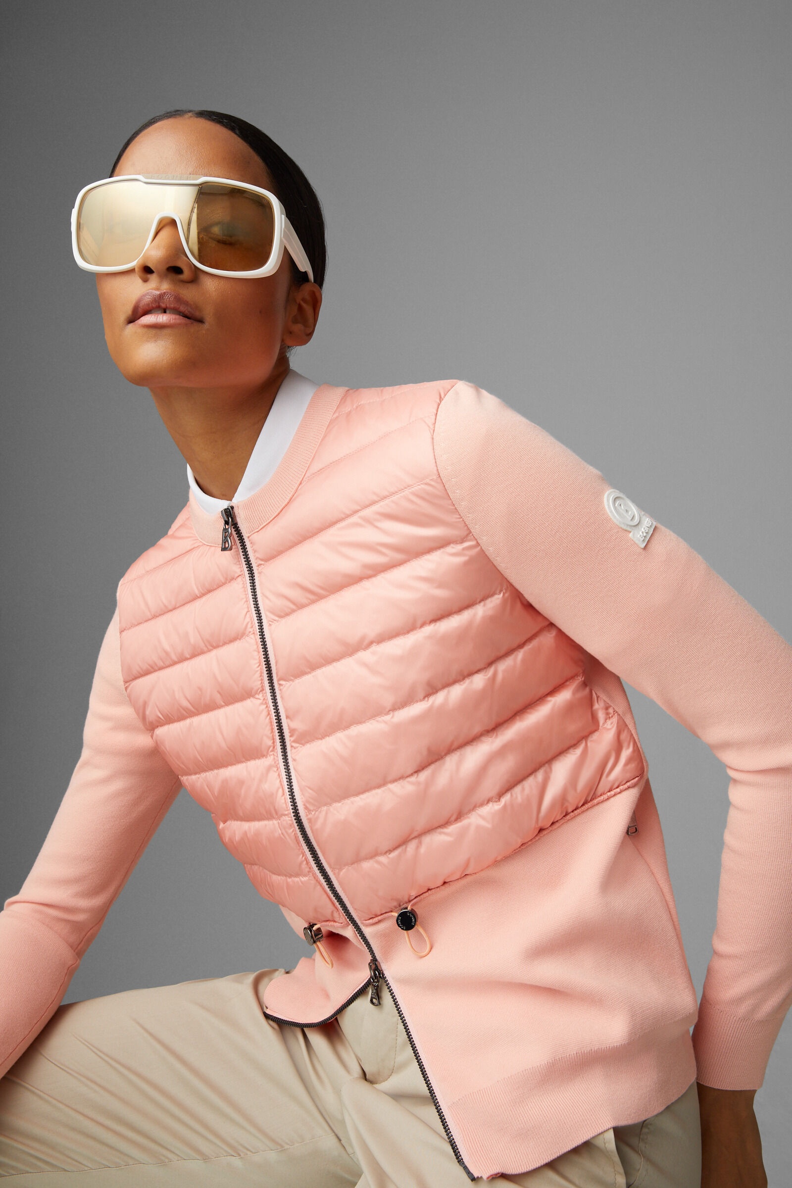 Anja Hybrid knit jacket in Pink - 7