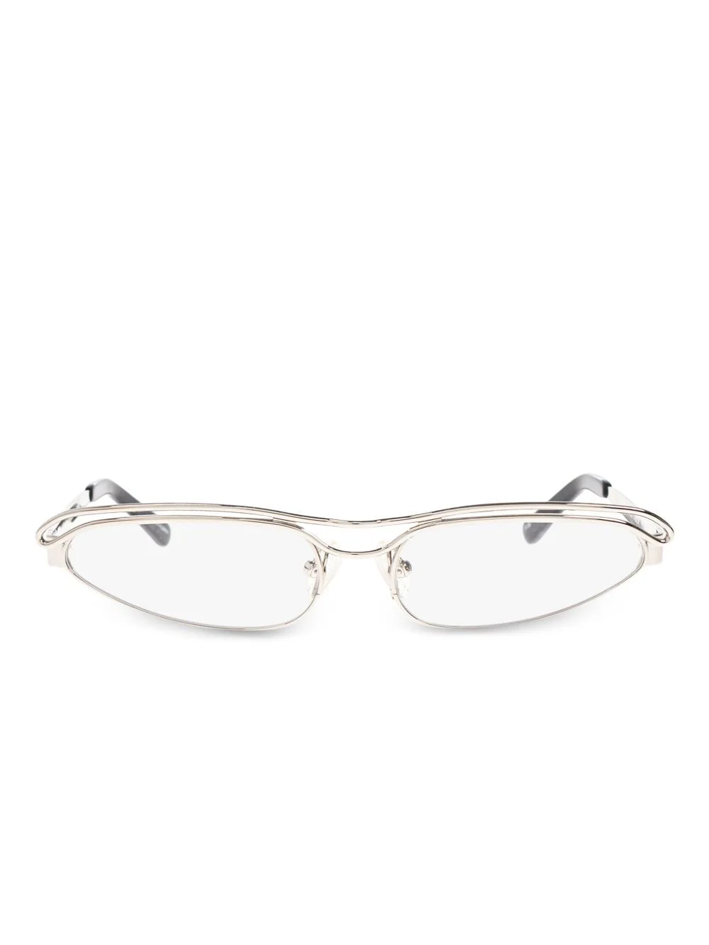 oval-frame glasses - 1