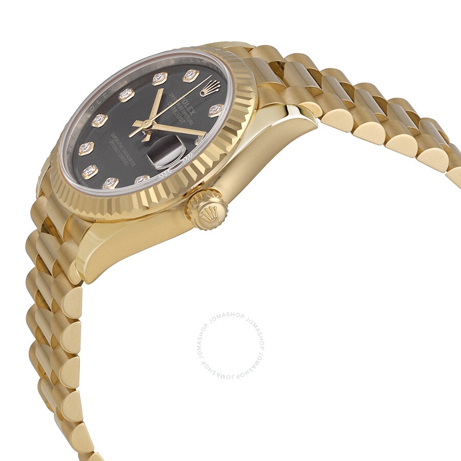 Rolex Datejust 31 Automatic 18kt Yellow Gold Diamond Grey Dial Ladies Watch 278278RDP - 2