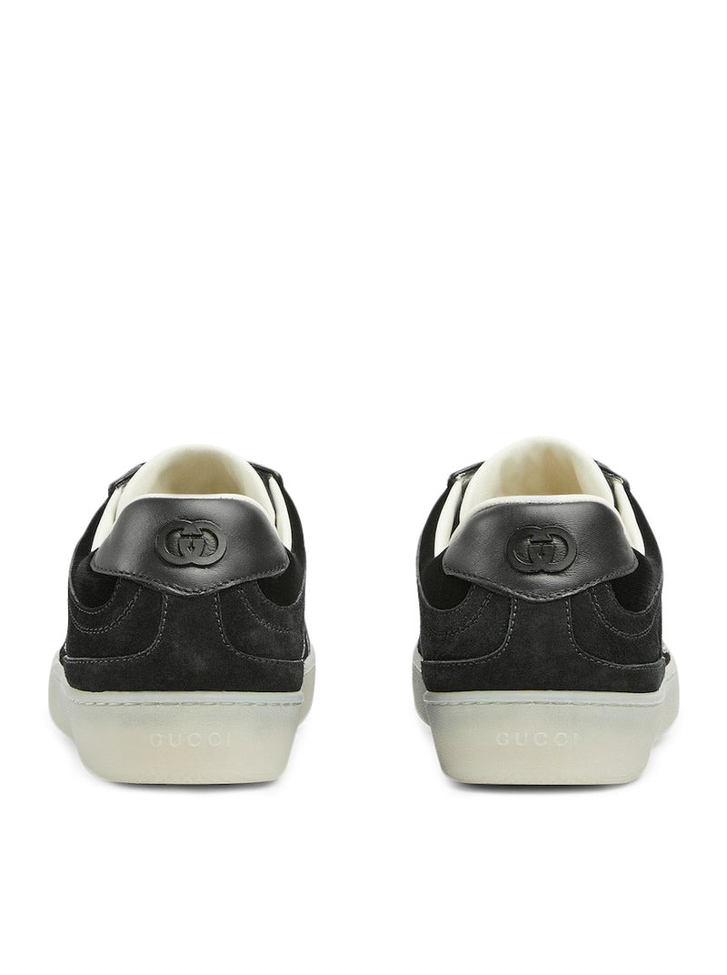 Gucci Women Black Velvet Sneakers - 4