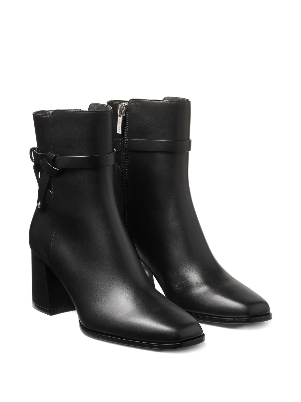 70mm braided-strap block-heel boots - 2