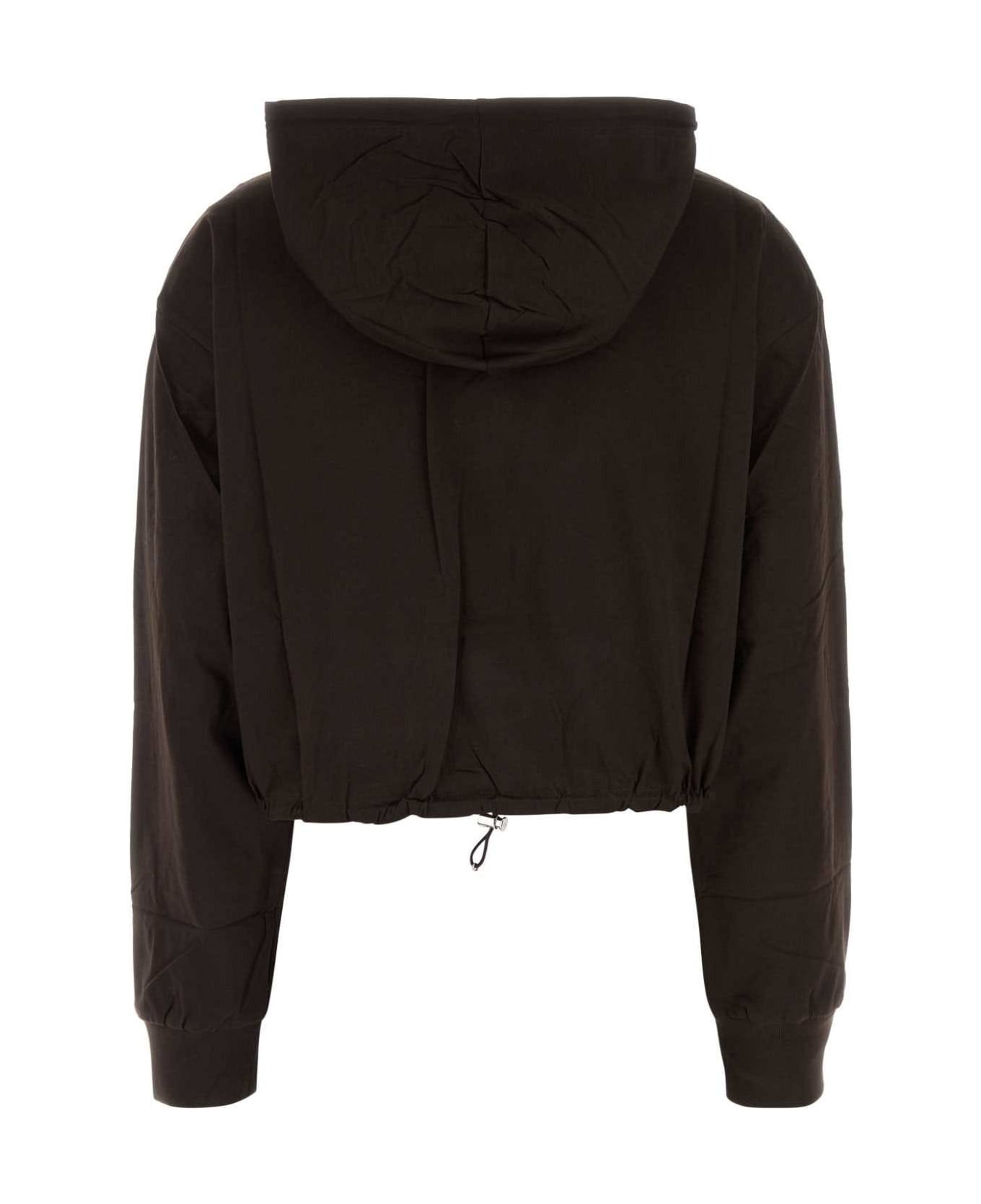 Brown Cotton Reversible Sweatshirt - 2
