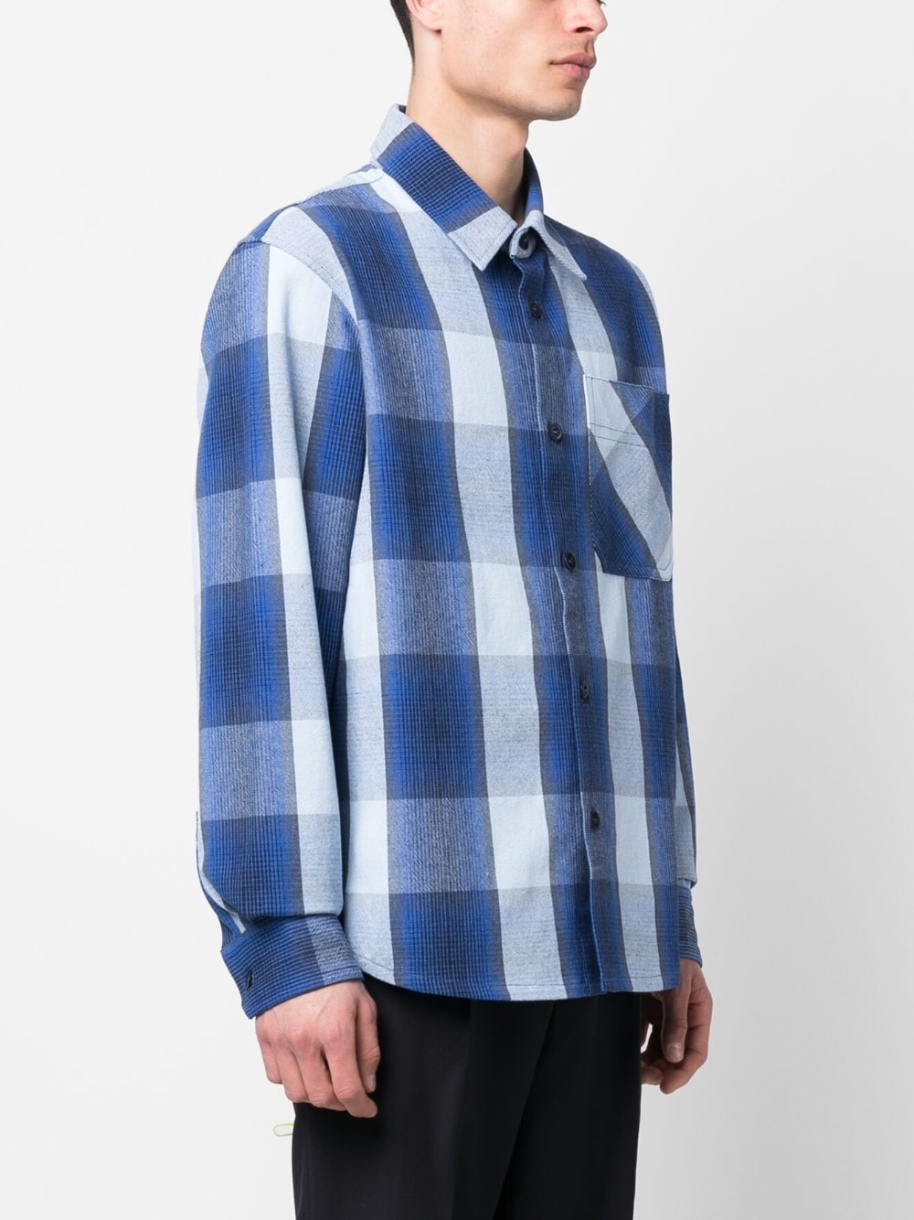 check-pattern shirt - 3