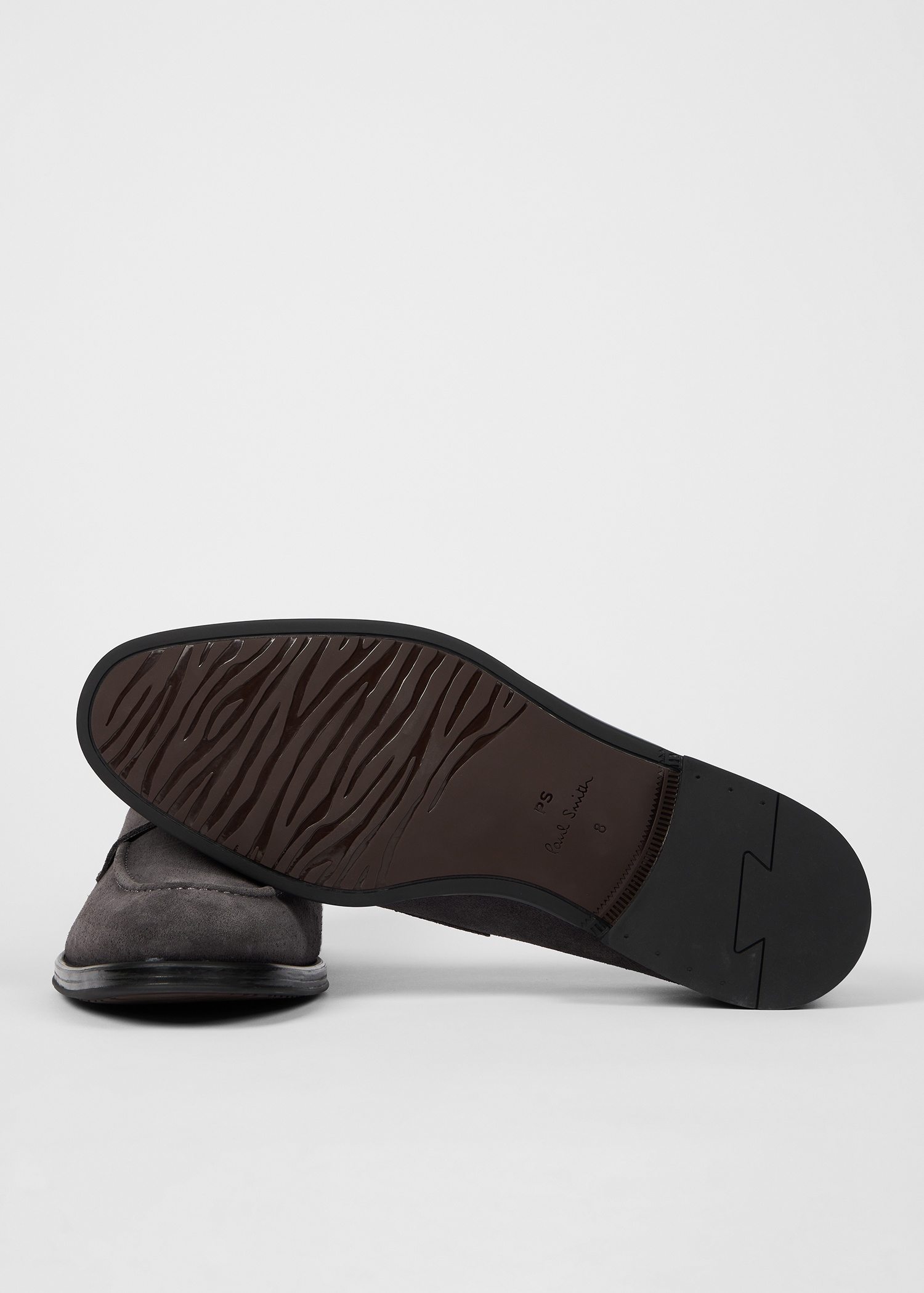 Dark Grey Suede 'Pierce' Loafers - 4