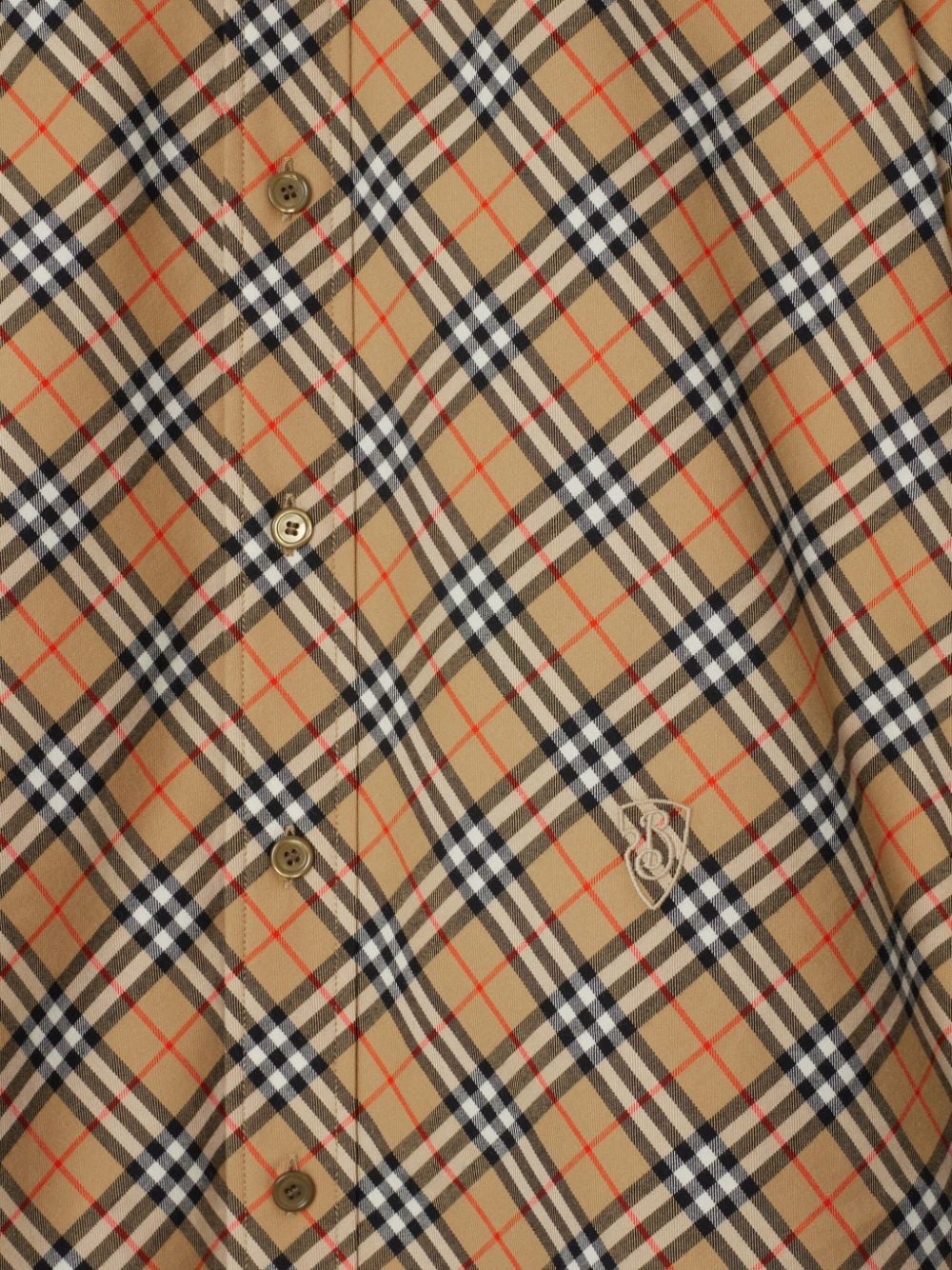 check-pattern cotton shirt - 2