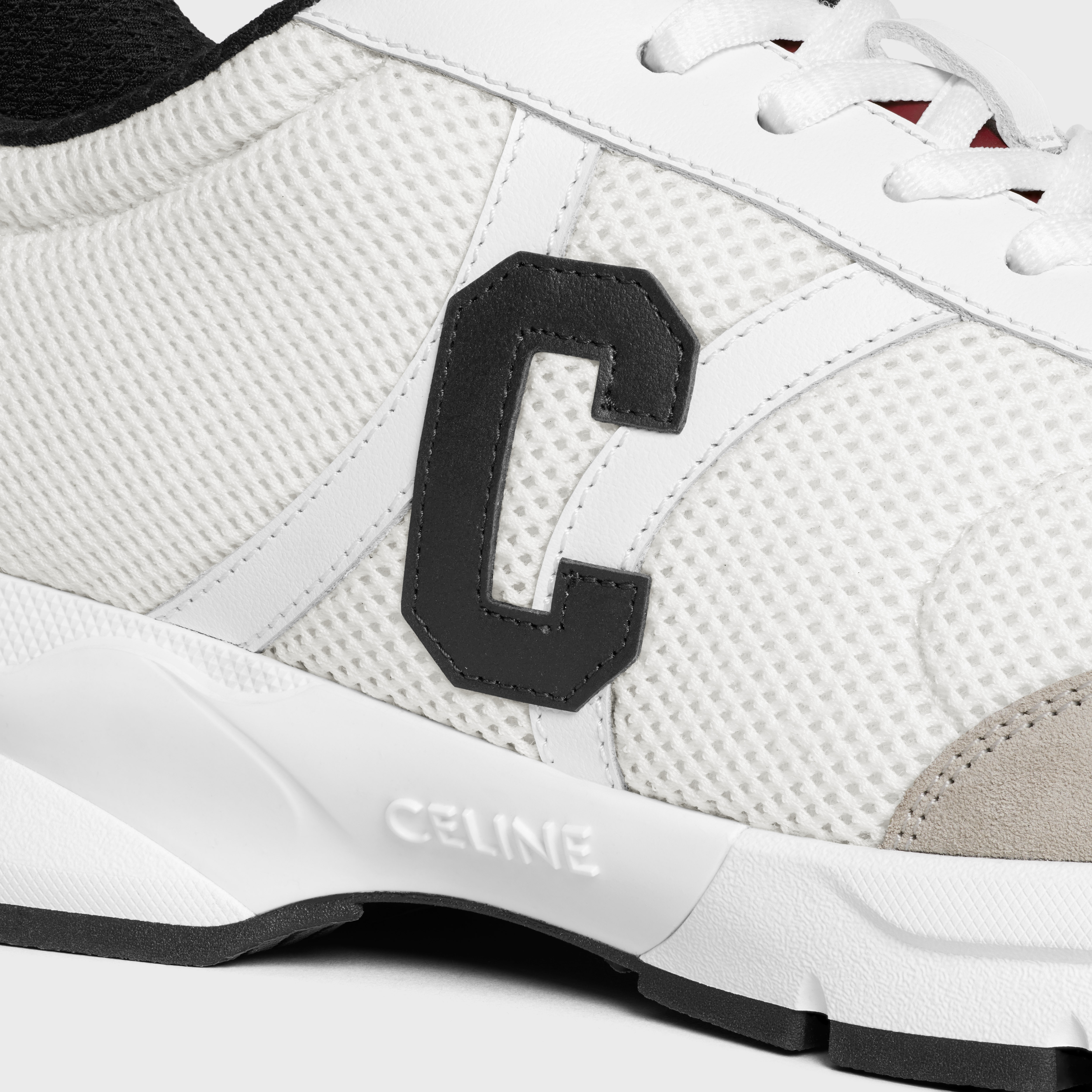 ◆CELINE◆RUNNER CR-02 LOW LACE-UP SNEAKER IN CALFSKIN CELINE RUNNER CR-02 LOW LACE-UP SNEAKER IN CALFSKIN - OPTIC