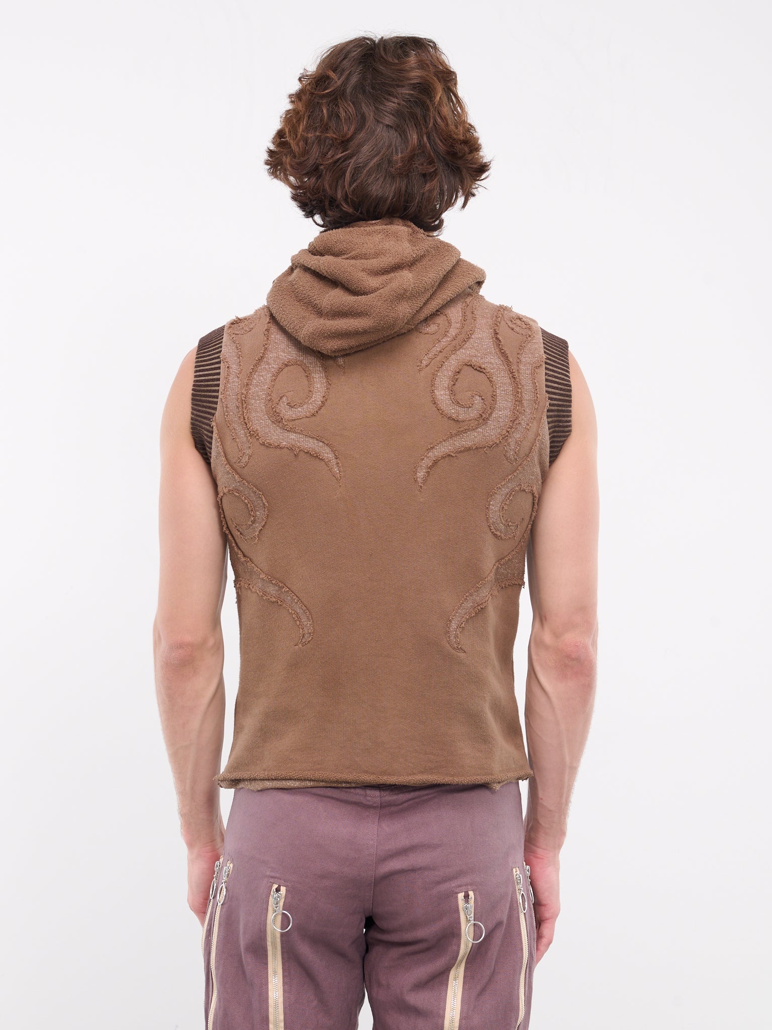 Appliqué Jersey Hooded Vest - 3