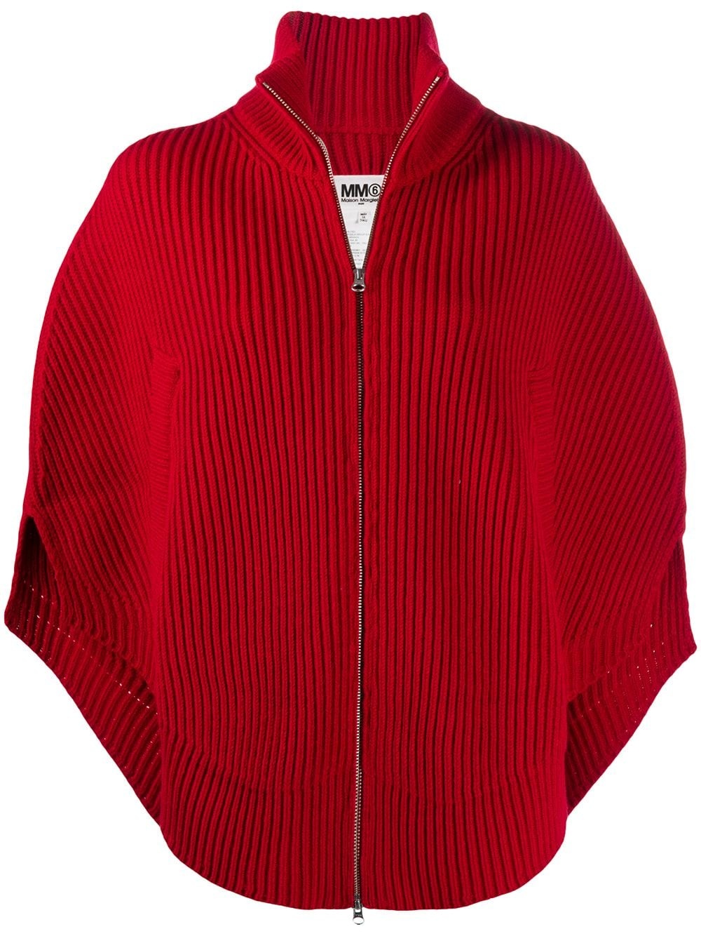 ribbed sleeveless cardigan - 1