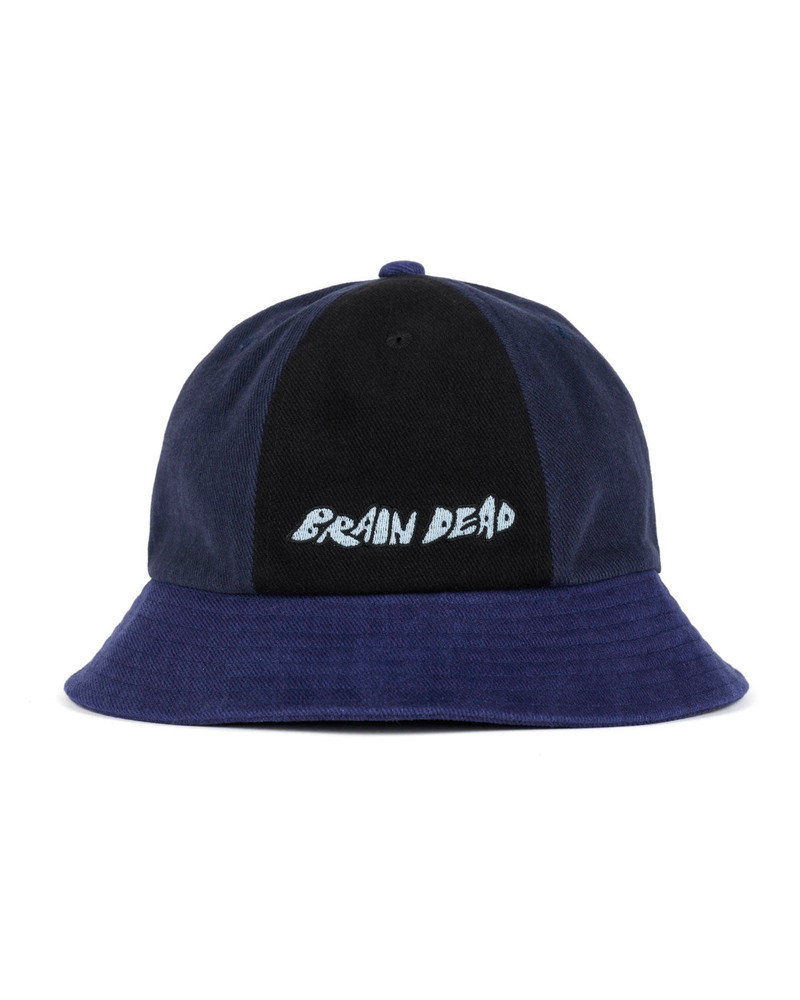 Brushed Twill Panelled Bell Hat - Navy Multi 1