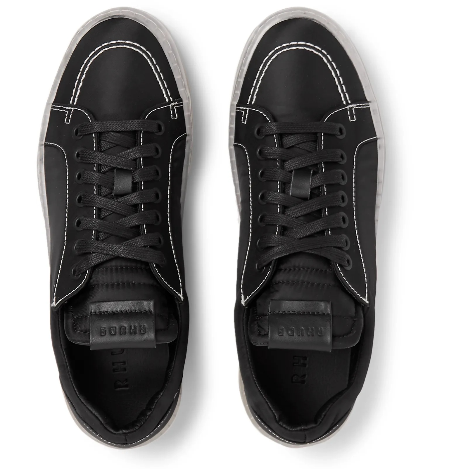 V1 Leather-Trimmed Nylon Sneakers - 8