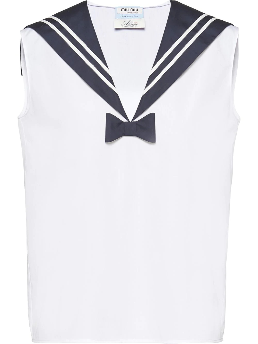 sailor-inspired sleeveless blouse - 1