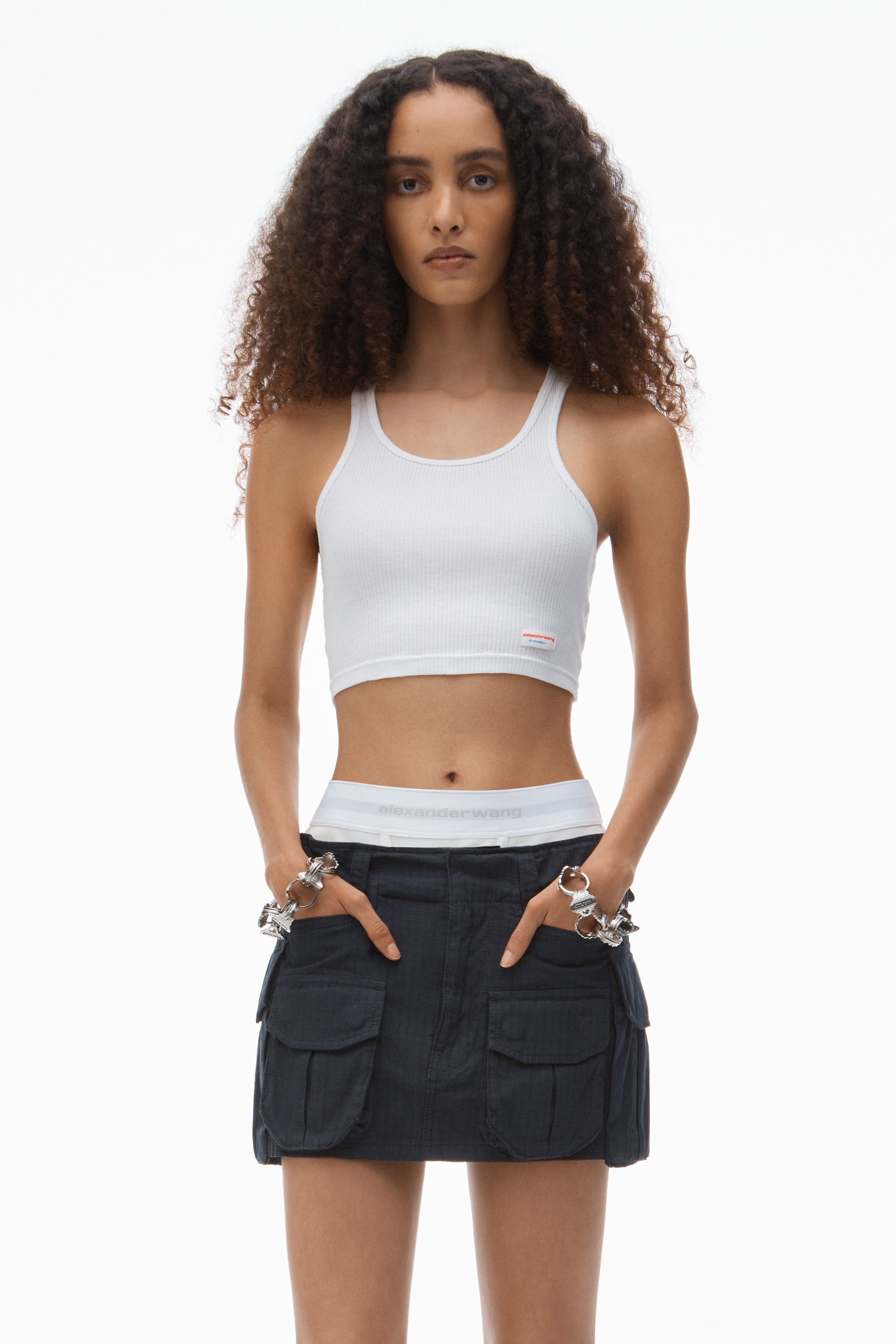 Pre-Styled Cargo Skirt with Logo Elastic - 6