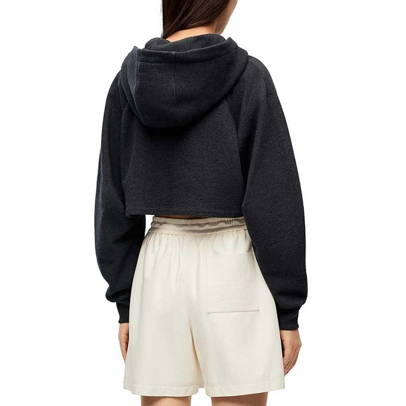 Loewe (WMNS) Loewe SS23 Cropped Hoodie 'Black' S359Y25X30-1720 outlook