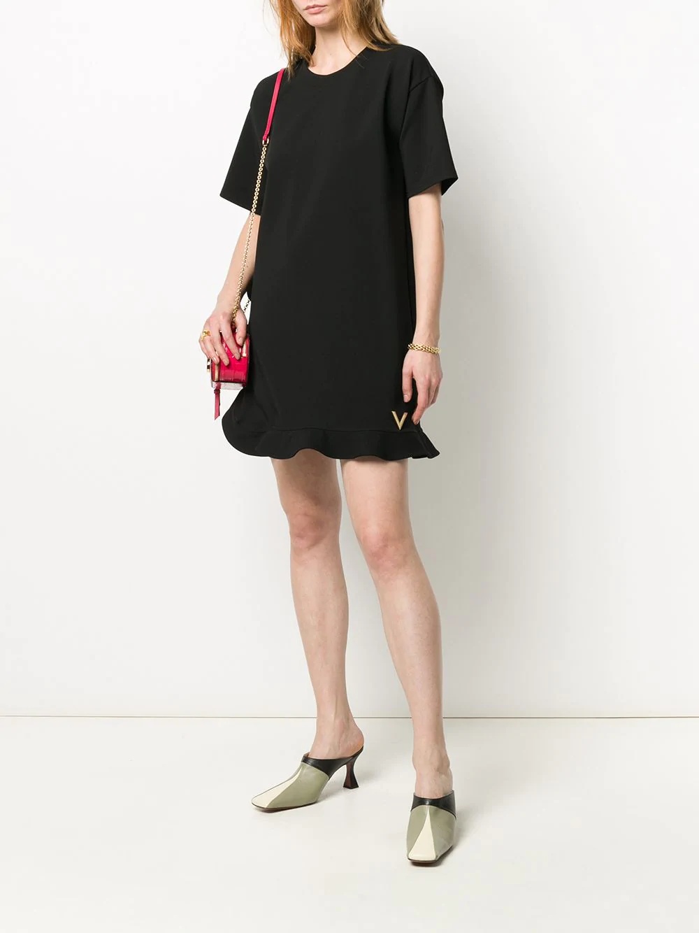 VGOLD peplum hem T-shirt dress - 2