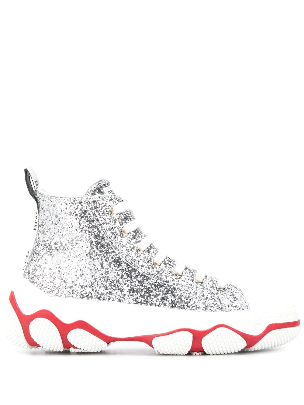 RED(V) Glam Run high-top glitter sneakers - 1