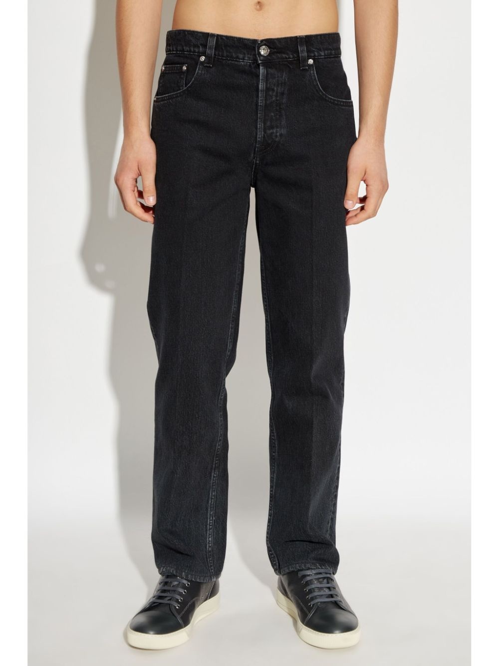 logo-embossed jeans - 3