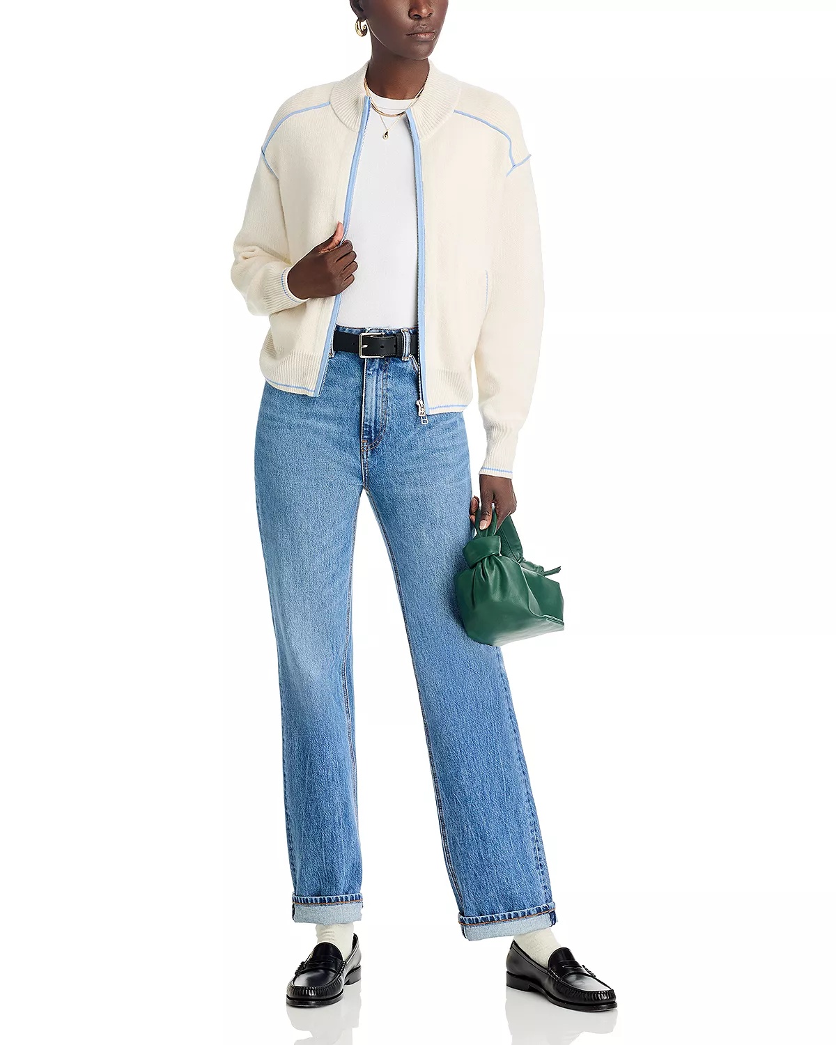 Cashmere Zippered Sweater - 5
