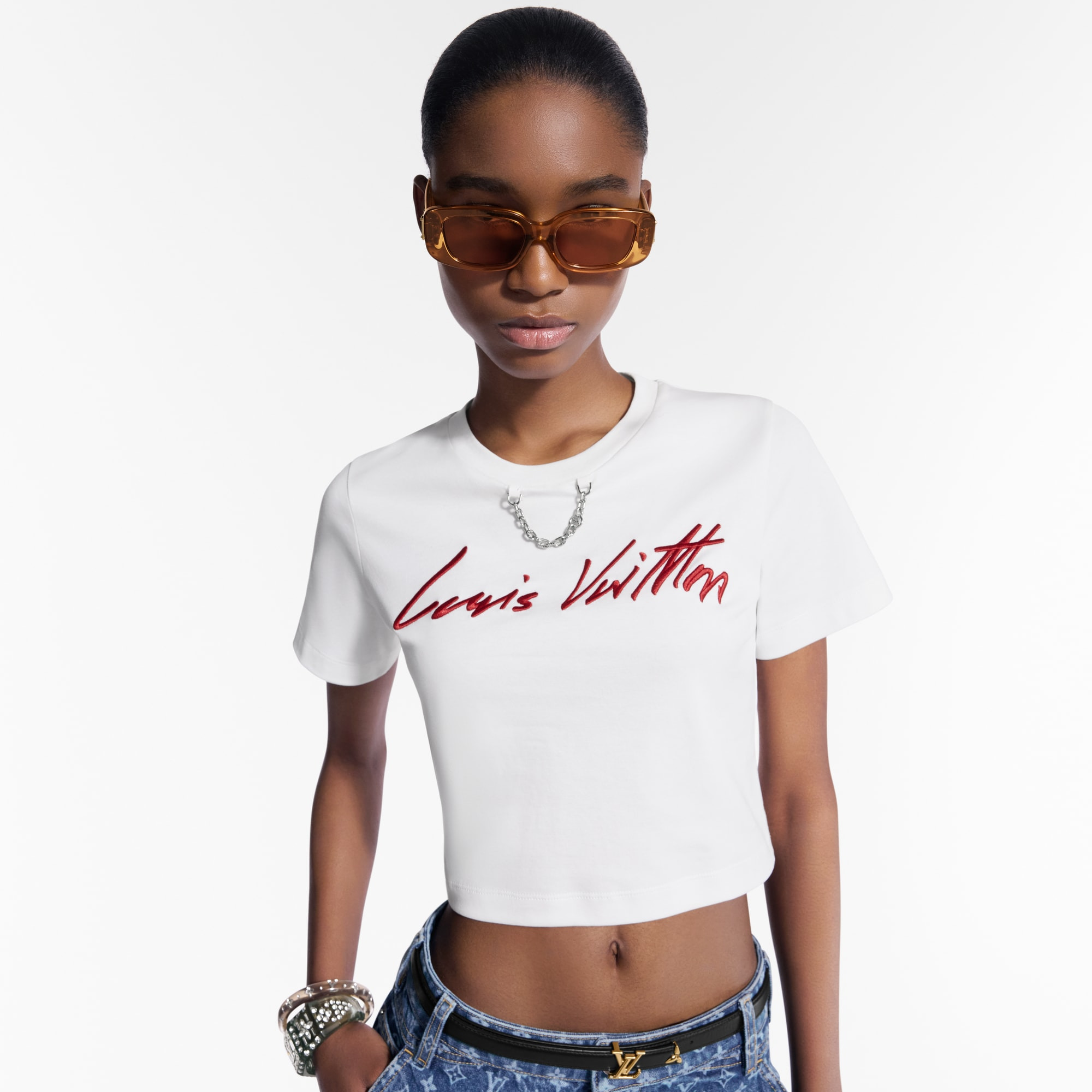 Cursive Signature Crop Top - 2