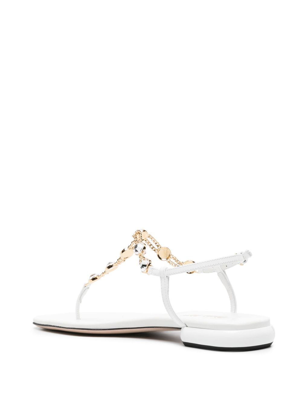 rhinestone-embellished thong sandals - 3
