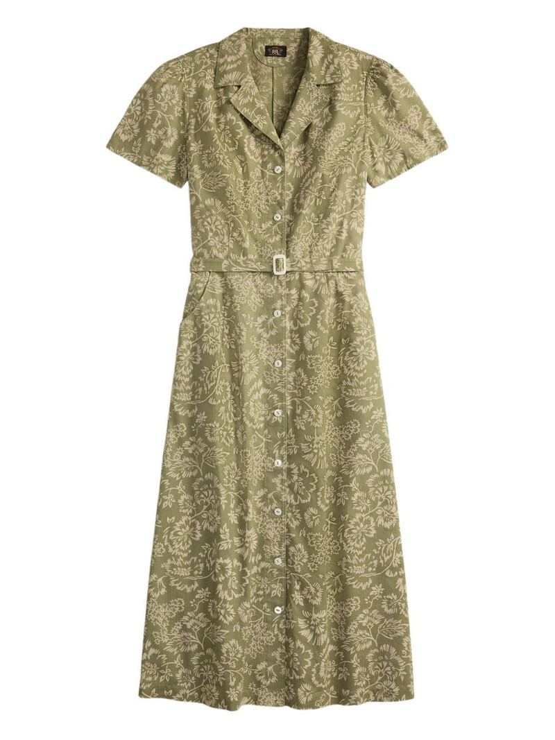 floral belted midi dress 1