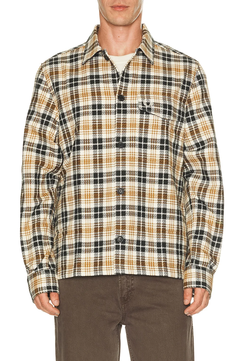 Textured Check Overshirt - 1