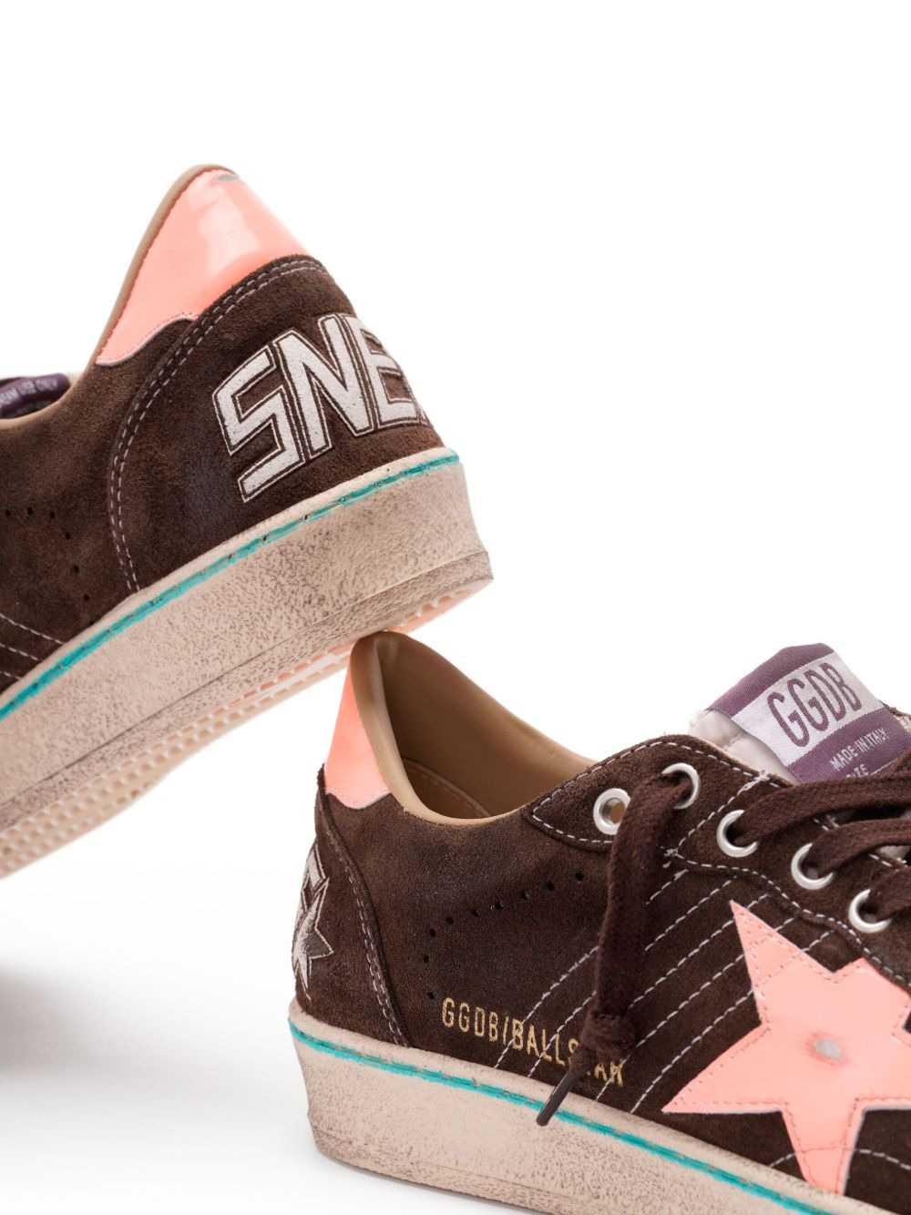 star-applique suede sneakers - 3