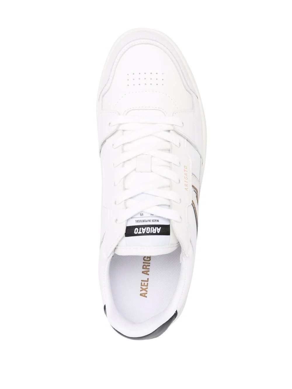 logo-patch low-top leather sneakers - 4