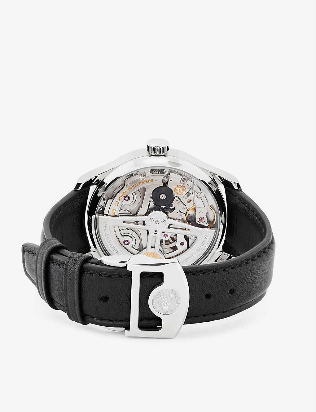 IW500704 Portugieser stainless-steel and leather automatic watch - 5