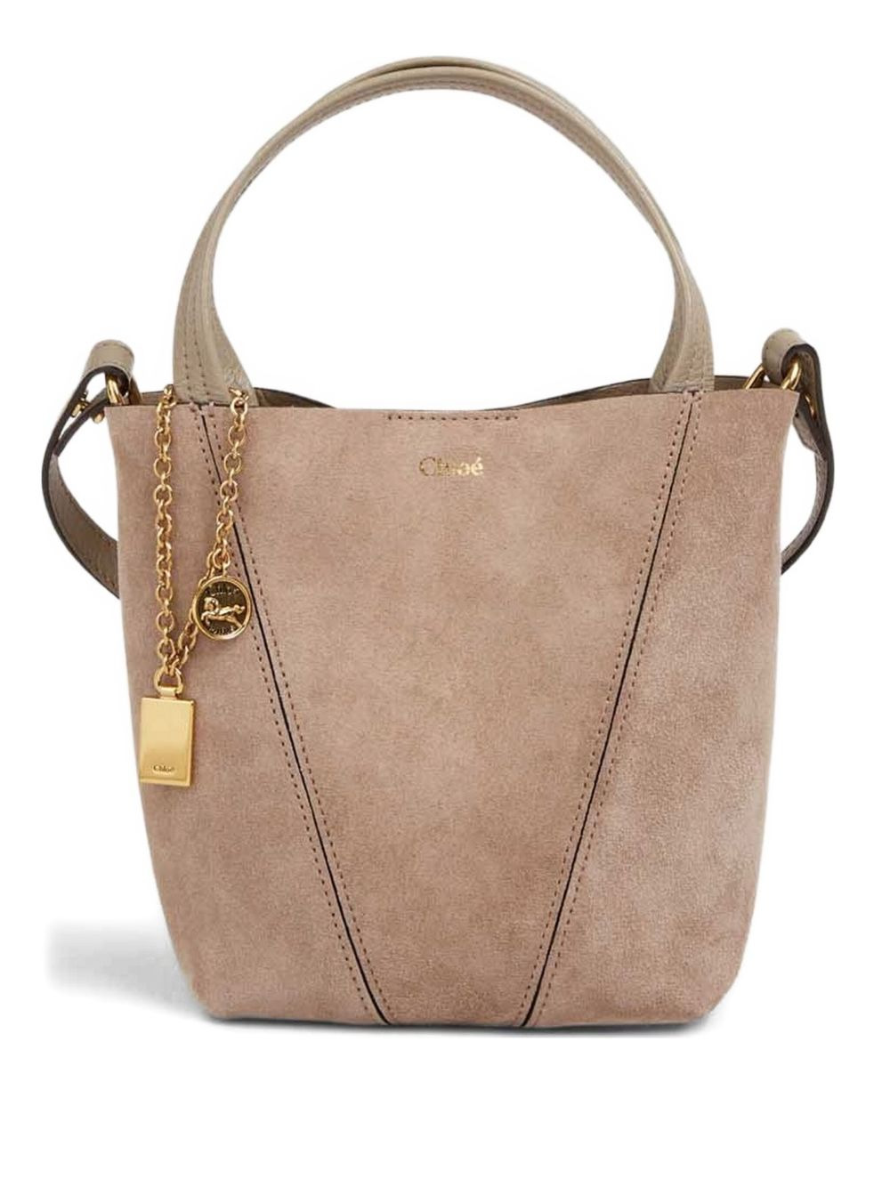 small Spin suede tote bag - 1