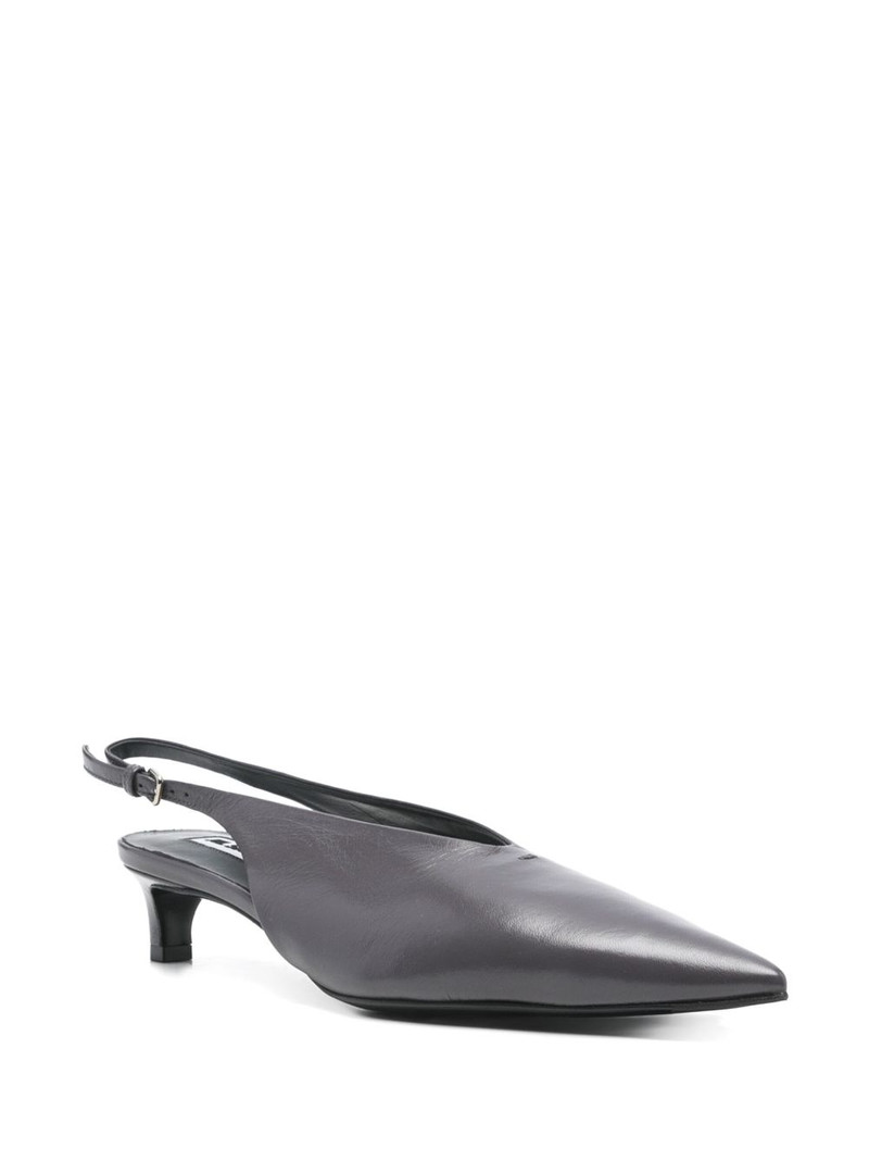 Jil Sander 40mm leather slingback pumps outlook
