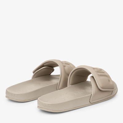 JIMMY CHOO Fitz/M
Taupe Puffed Logo Lycra Slides outlook