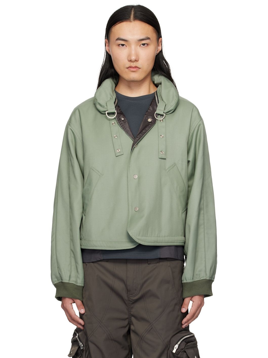 Khaki Reia Hooded Parachute Jacket - 1
