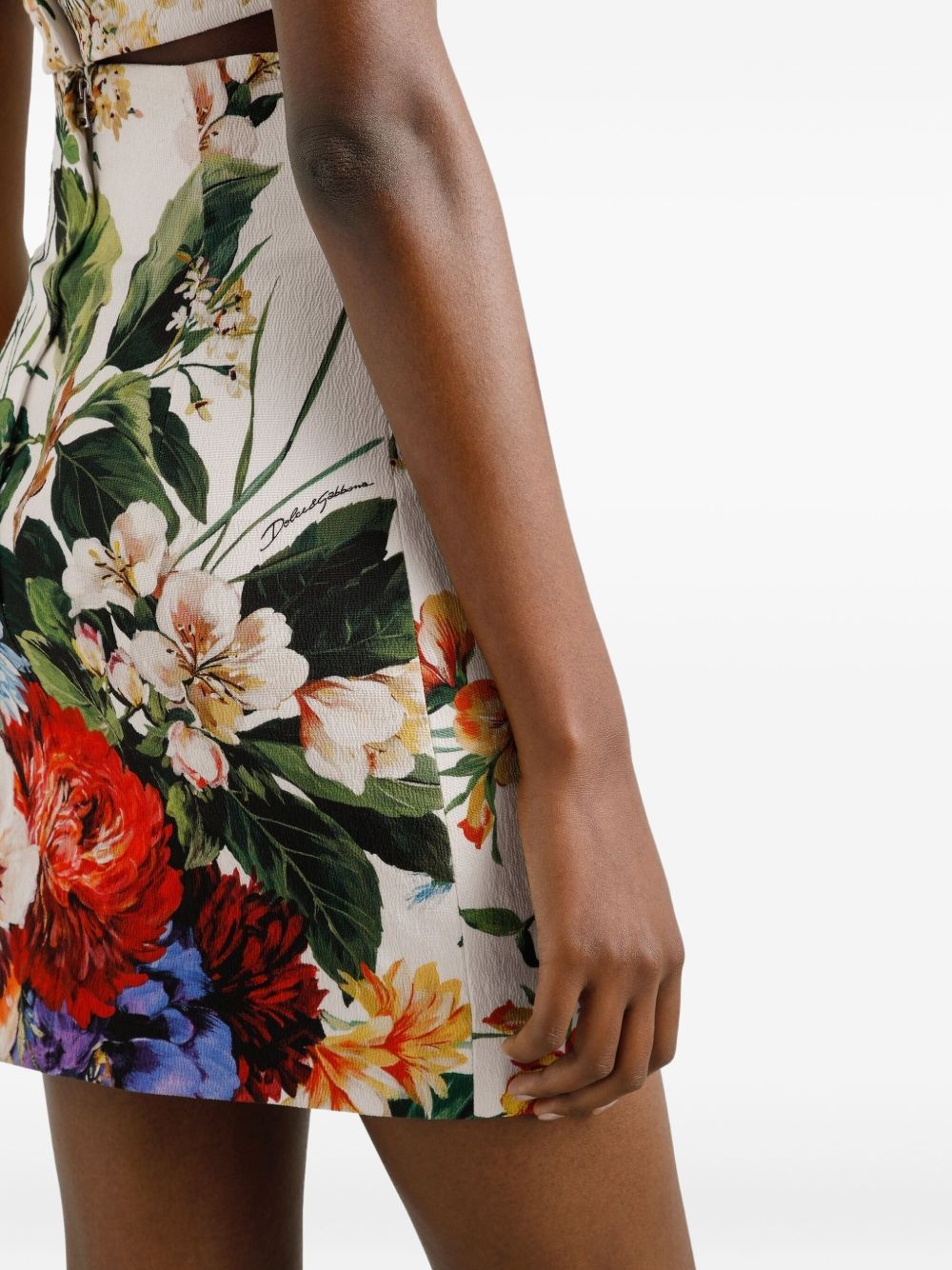 floral-print mini dress - 5