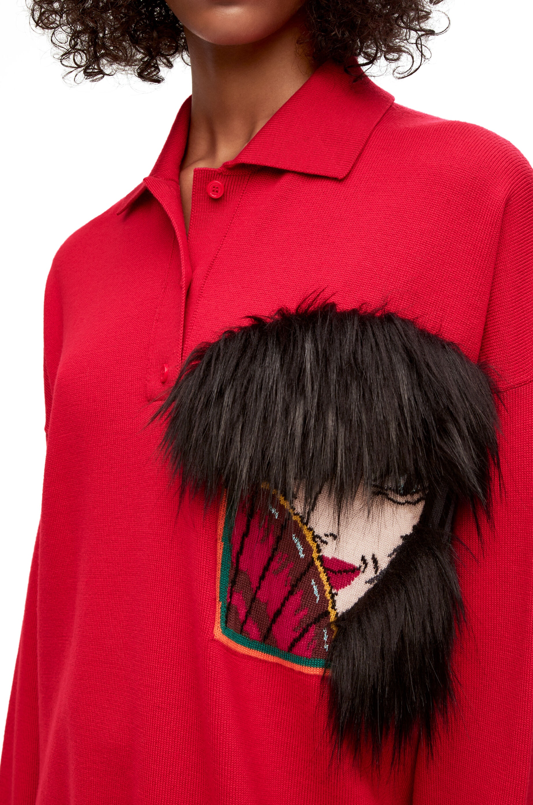 Witch of the Waste polo sweater in wool - 5