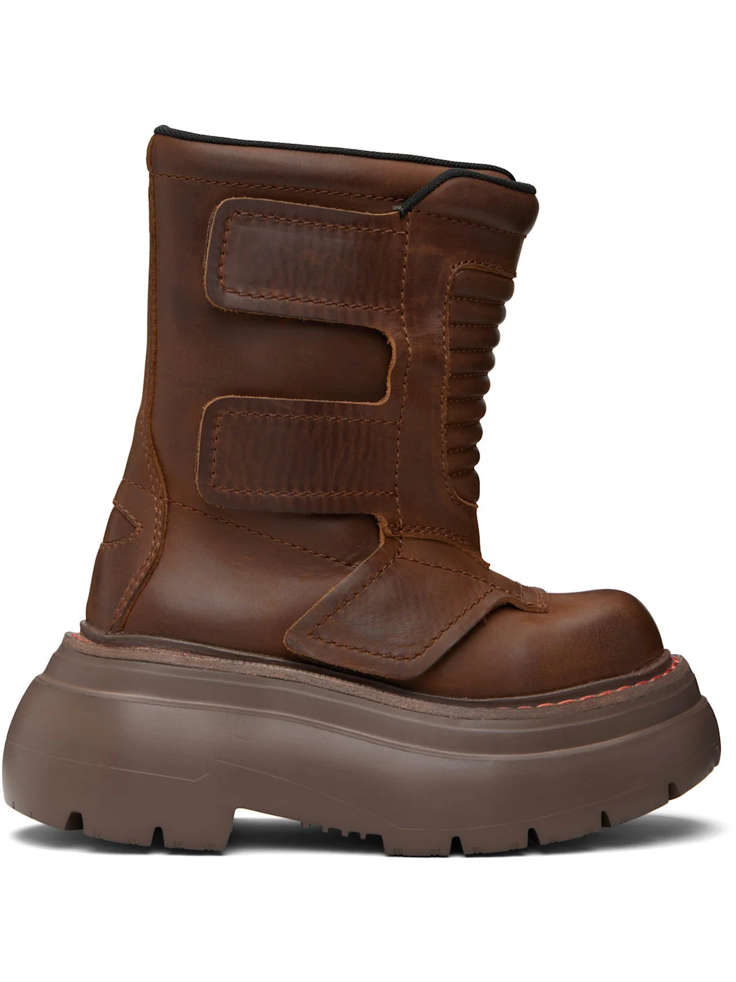 Brown Chunky Racing Boots - 1