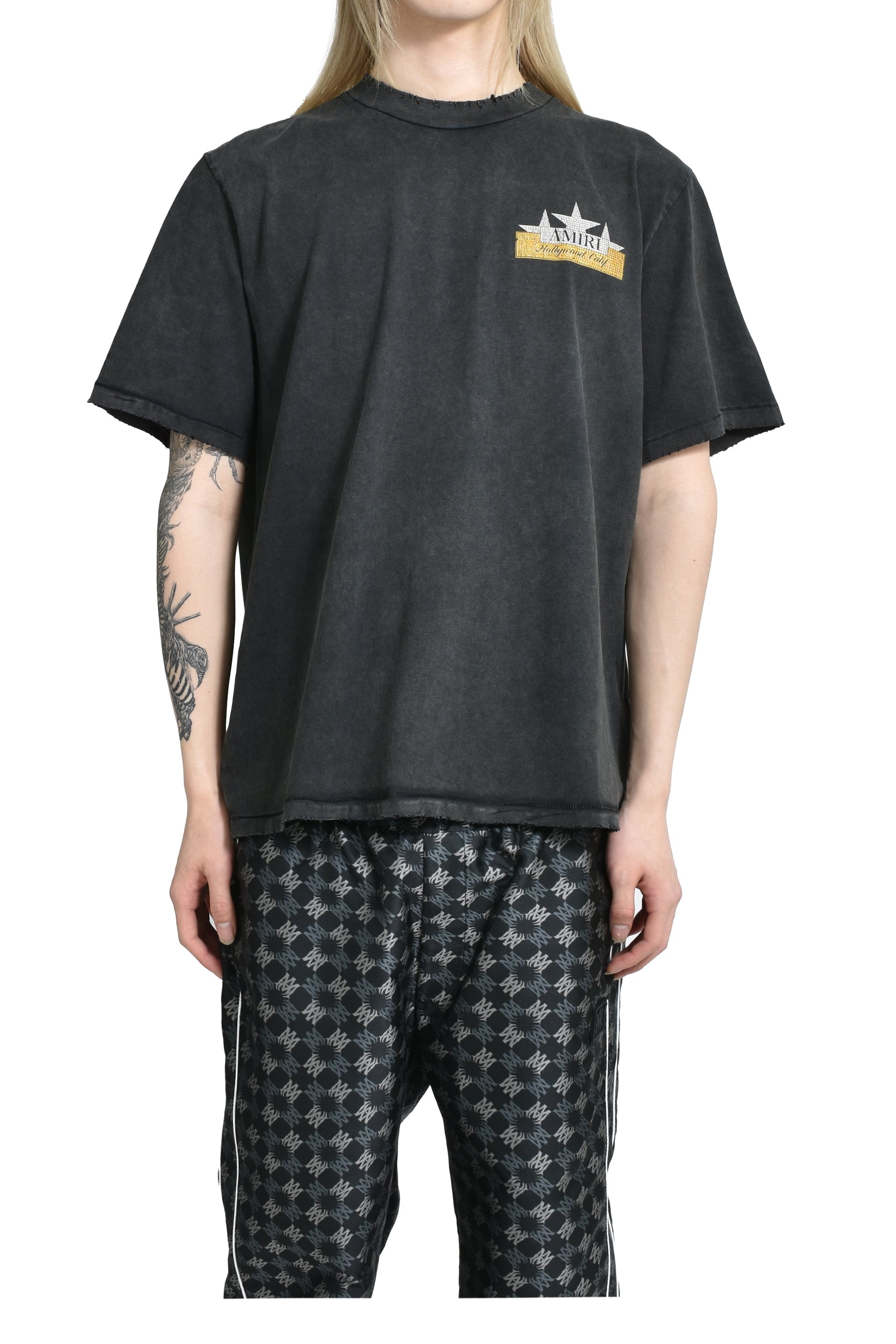【AMIRI】 ヴィンテージ AMIRI クリスタル スター Tシャツ AMIRI Vintage Crystal Star T-shirt | Black | FARFETCH