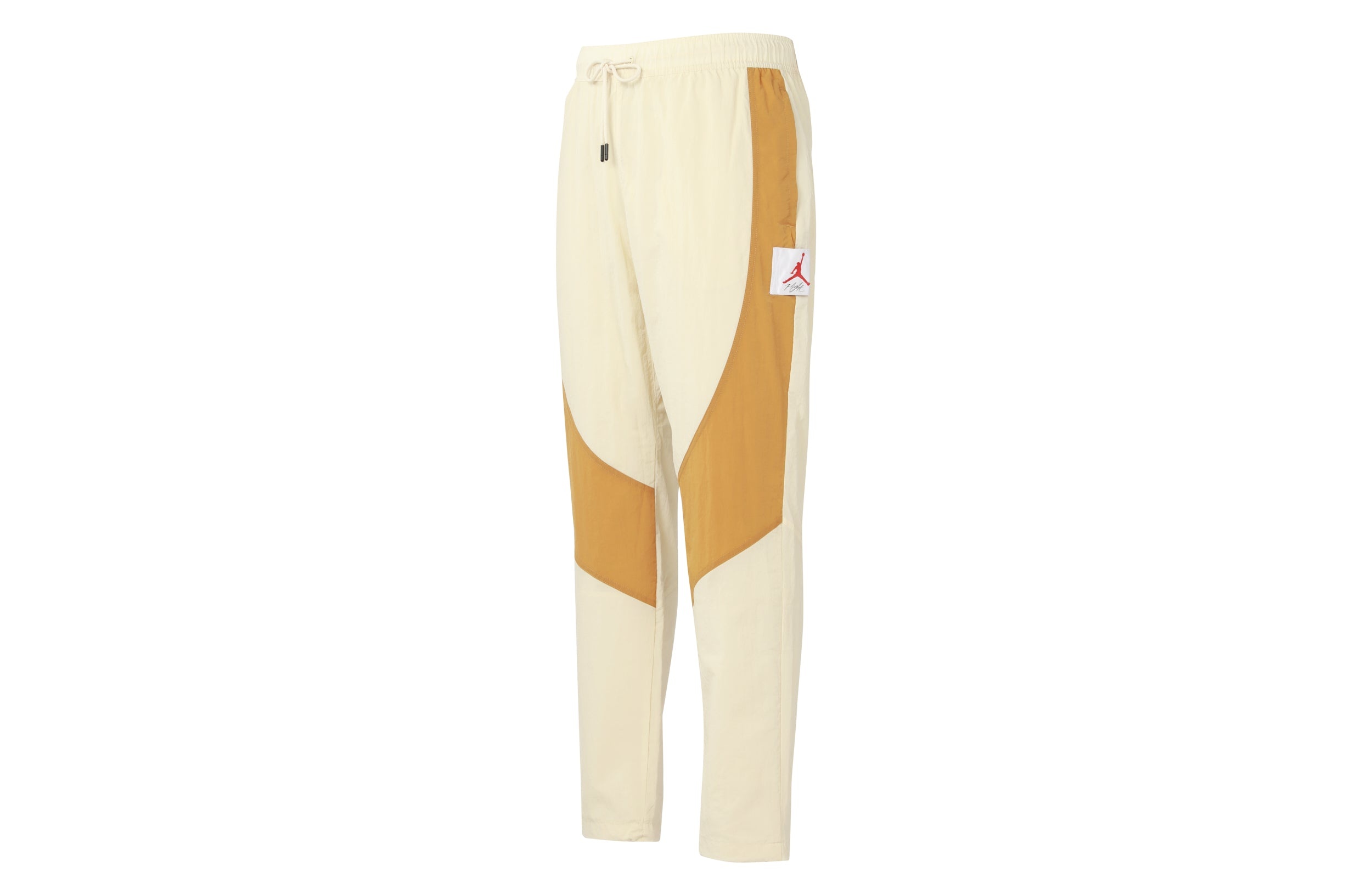 Air Jordan Flight Contrasting Colors Breathable Drawstring Sports Pants Yellow CV3175-275 - 2